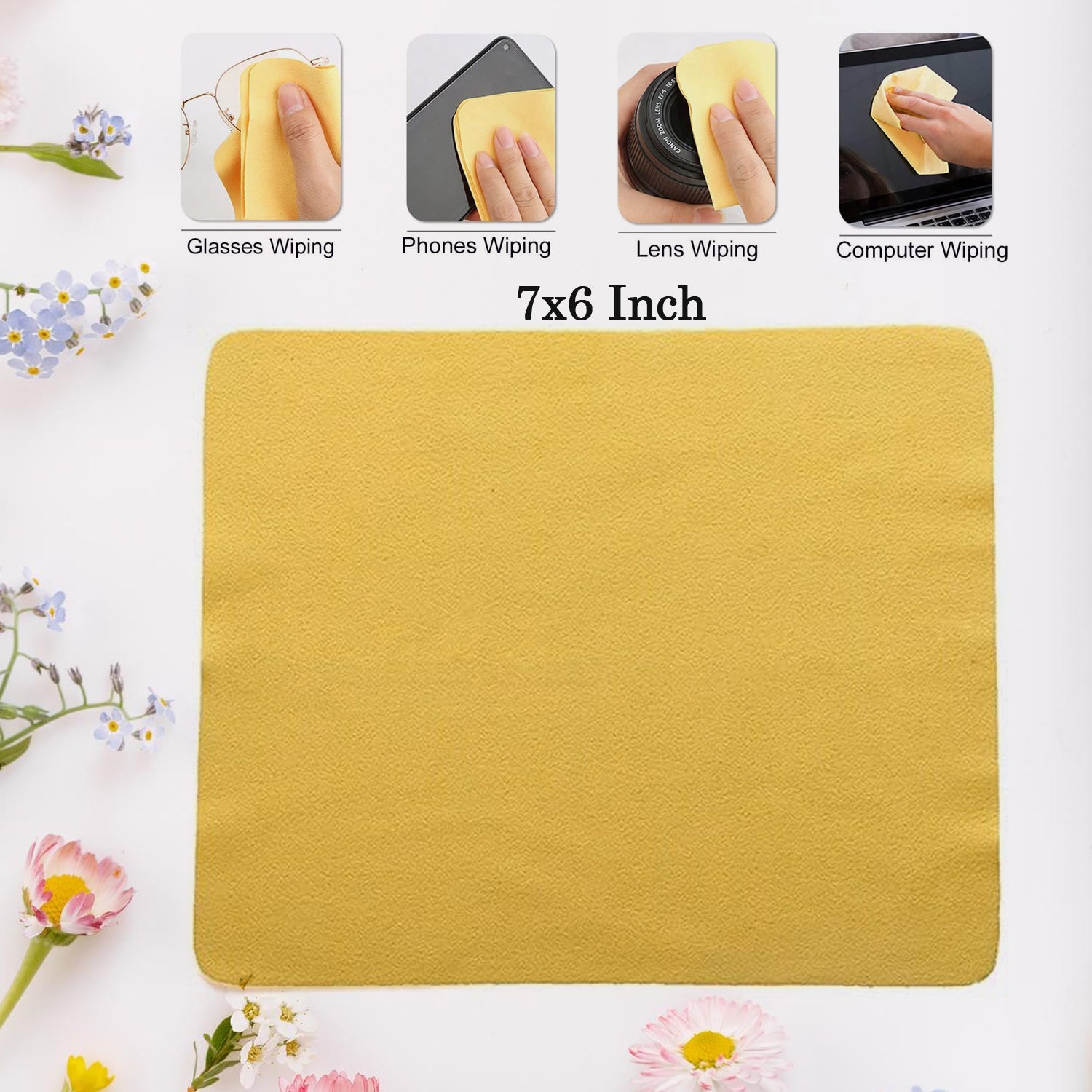 Microfiber Cleaning Cloths (6 × 7 Inch) (Multicolor) (Pack of 1 Pc) - Springkart 