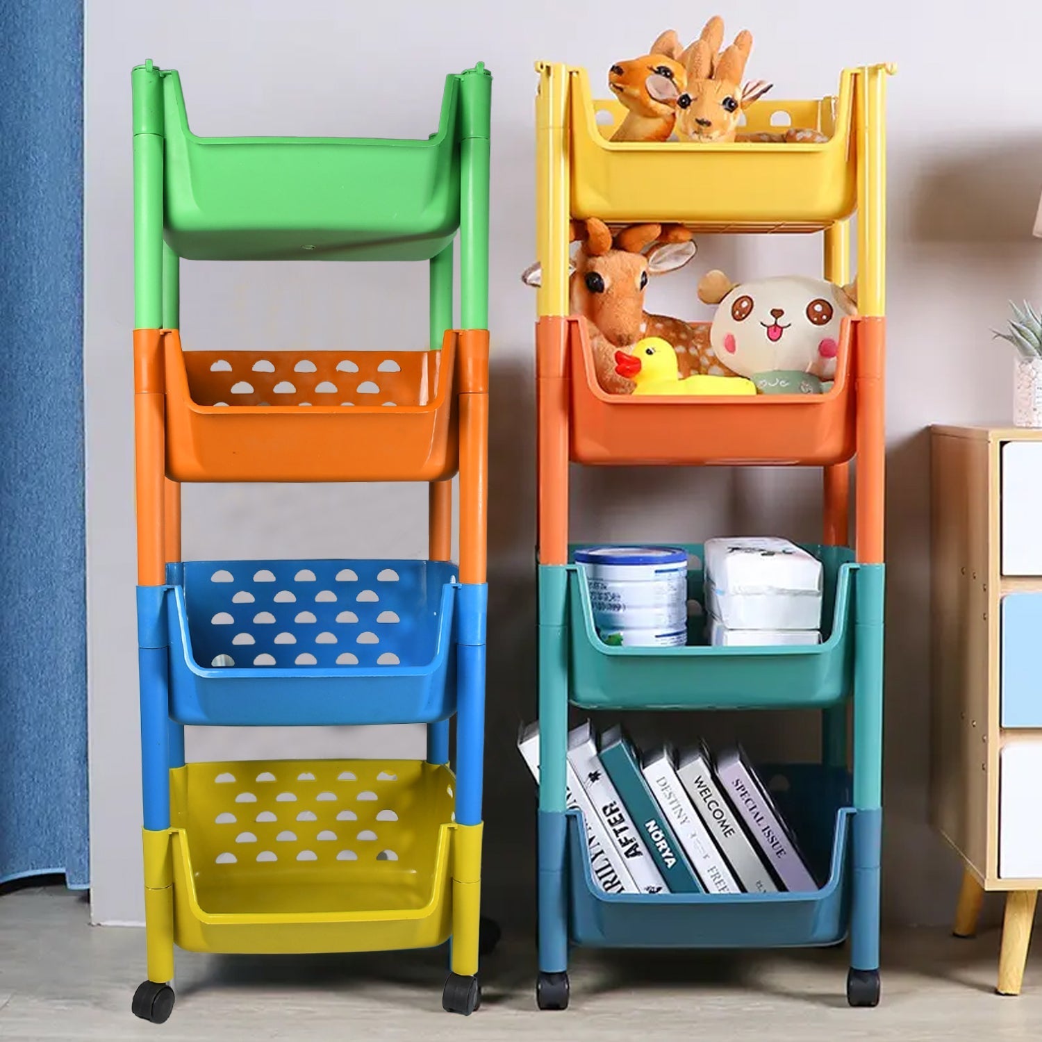 Kitchen trolley with fruit baskets