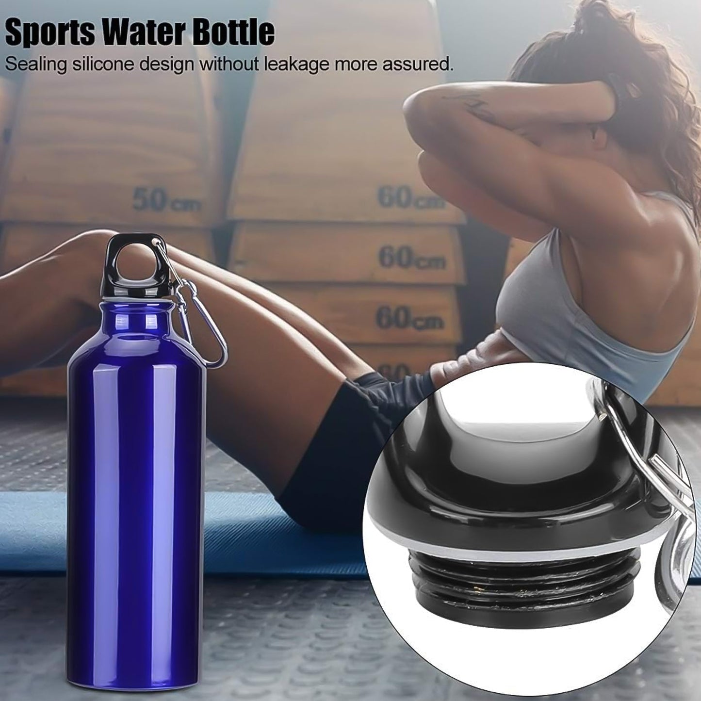 Aluminium Sports Water Bottle, 1 Pc (Capacity 500 ML Approx) - Springkart 