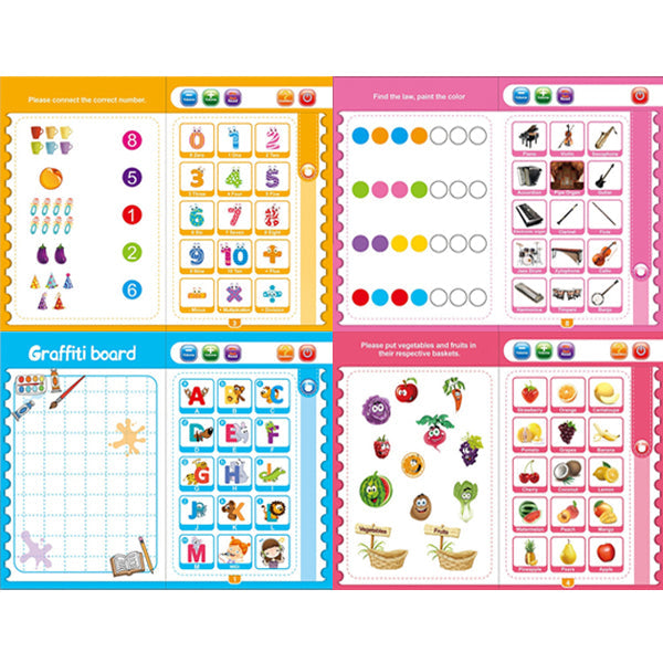 Musical Learning Study Book with Numbers, Letters - Springkart 