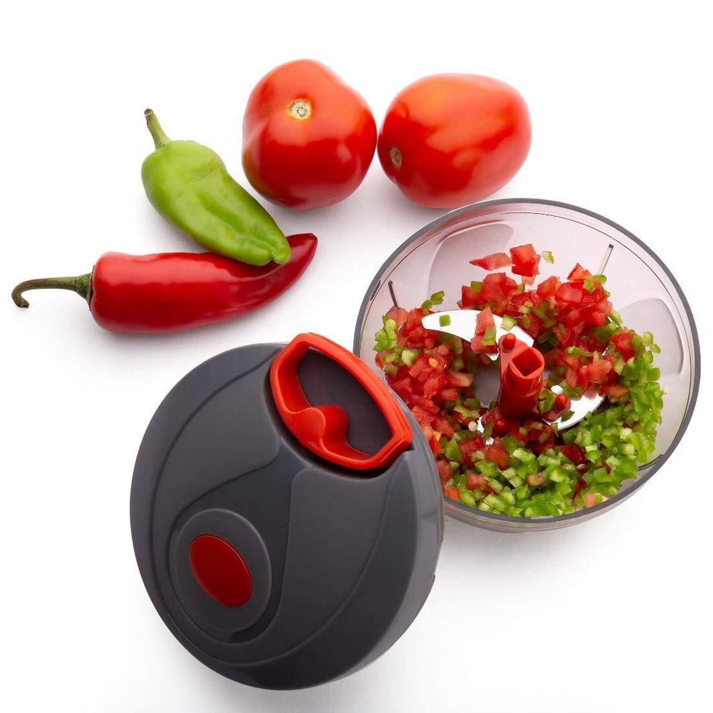 Manual Food Chopper, Compact & Powerful Hand Held Vegetable Chopper / Blender - Springkart 