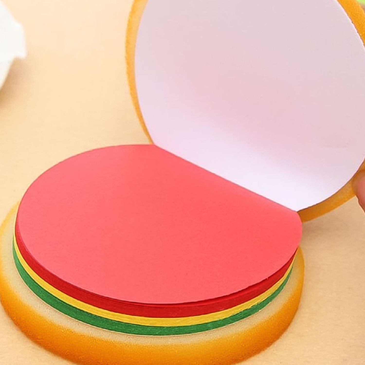 Burger Shaped Notepad / Sticky Notes / Memo Pads, Unique Mini Notes (Multicolor) - Springkart 