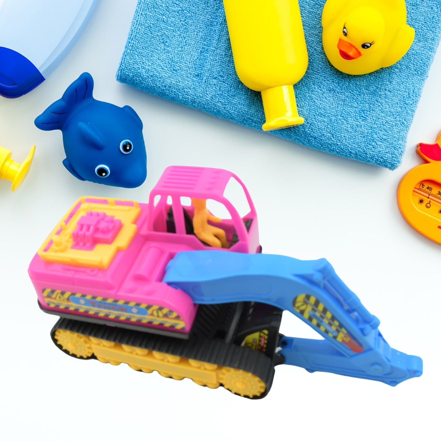 Friction Powered Construction JCB for Kids, Plastic Moving Smooth, Construction Vehicles for Kids | Construction Toy | Pull Back | Toys Mini Construction Series (1 Pc) - Springkart 