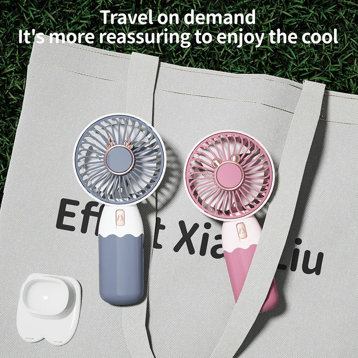 Mini Fan Rechargeable Table Fan Handheld Fan USB Fan Desk Fan Cooling Fan For Home , Office , Car, & Multi Use Fan (Battery Not Include) - Springkart 