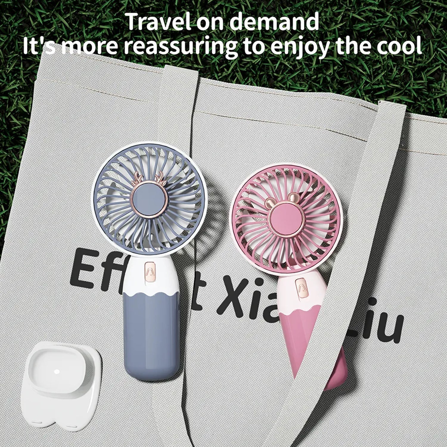 Mini Fan Rechargeable Table Fan Handheld Fan USB Fan Desk Fan Cooling Fan For Home , Office , Car, & Multi Use Fan (Battery Not Include) - Springkart 