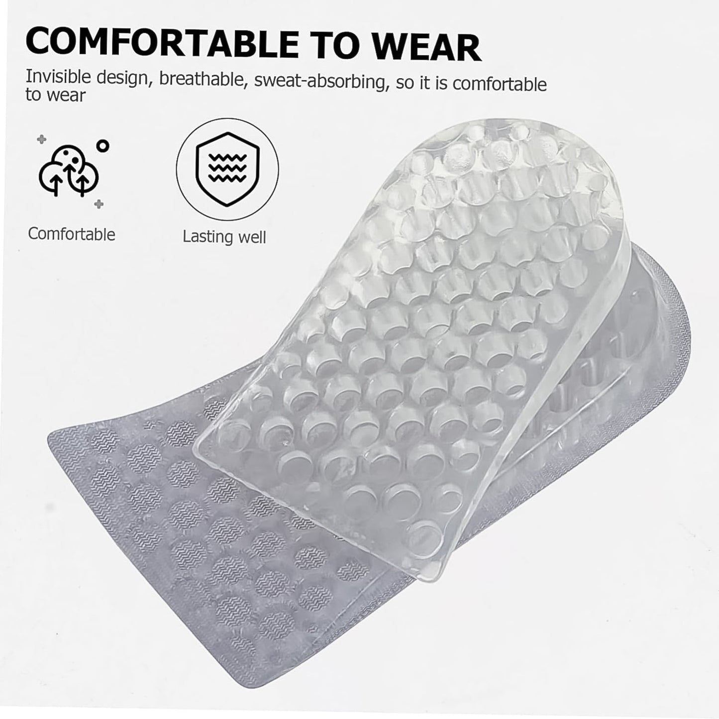 Height Increase Silicone Insoles Heel (1 Pair / 4 Layer) - Springkart 
