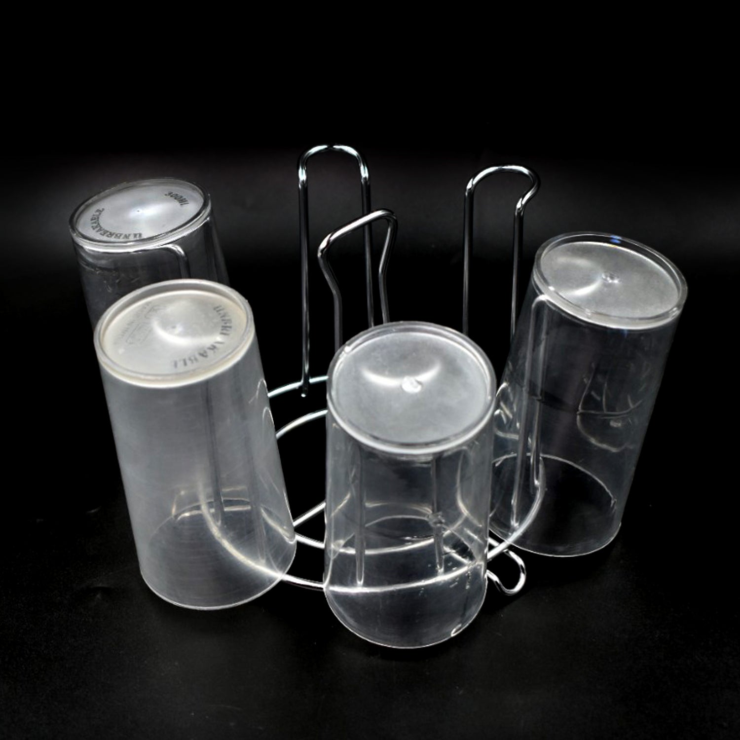 SS Round Glass Stand used for holding sensitive glasses and all present in all kinds of kitchens of official and household places etc. - Springkart 