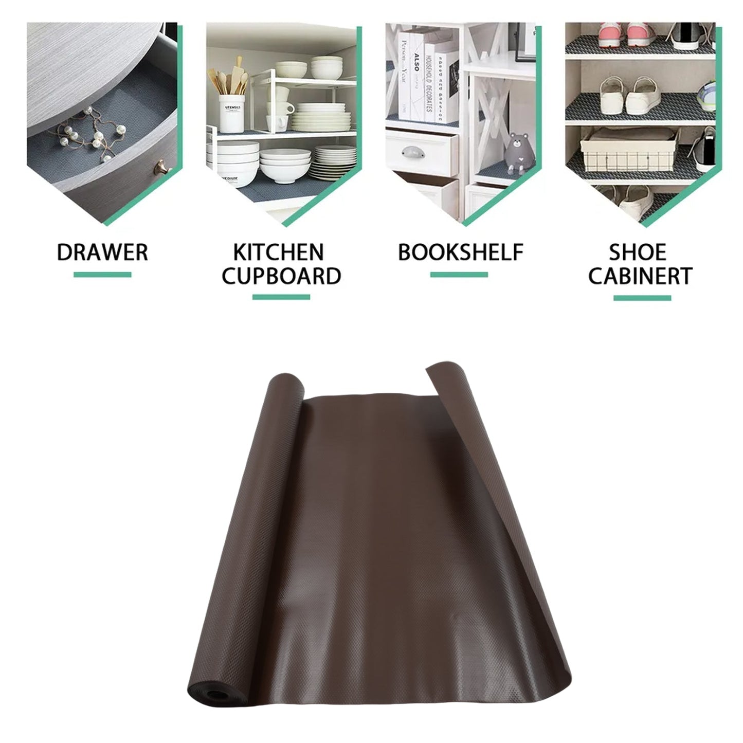 Multipurpose Anti-Slip Mat Liner Roll for Kitchen, Bathroom, Fridge & Shelves (45cmx3m) - Springkart 