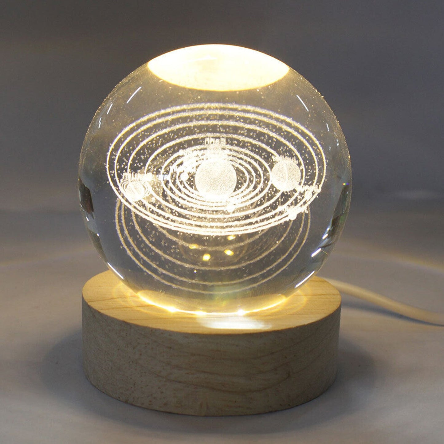 3D Astronomy Night Lamp Crystal Ball lamps With Base (1 Pc) - Springkart 