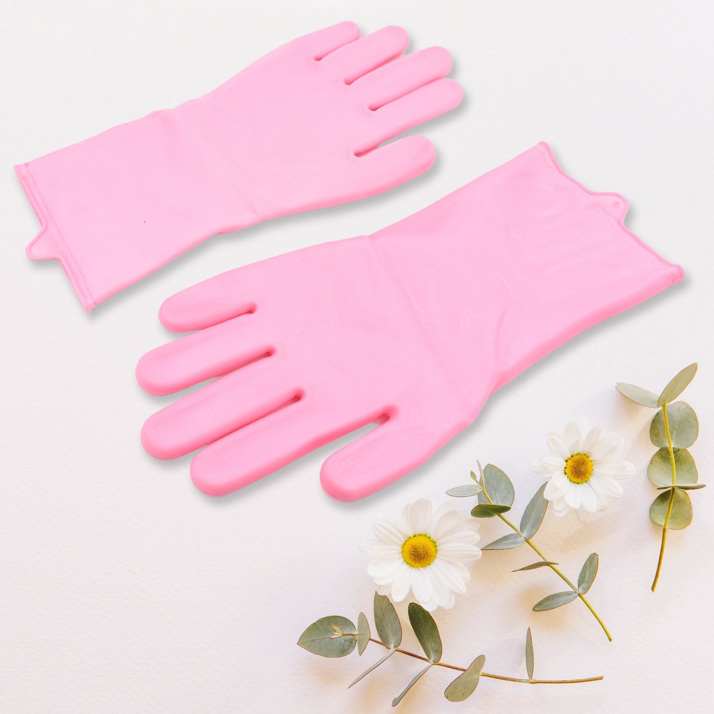 Dishwashing Gloves with Scrubber| Silicone Cleaning Reusable Scrub Gloves for Wash Dish Kitchen| Bathroom| Pet Grooming Wet and Dry Glove (1 Pair, 155Gm) - Springkart 