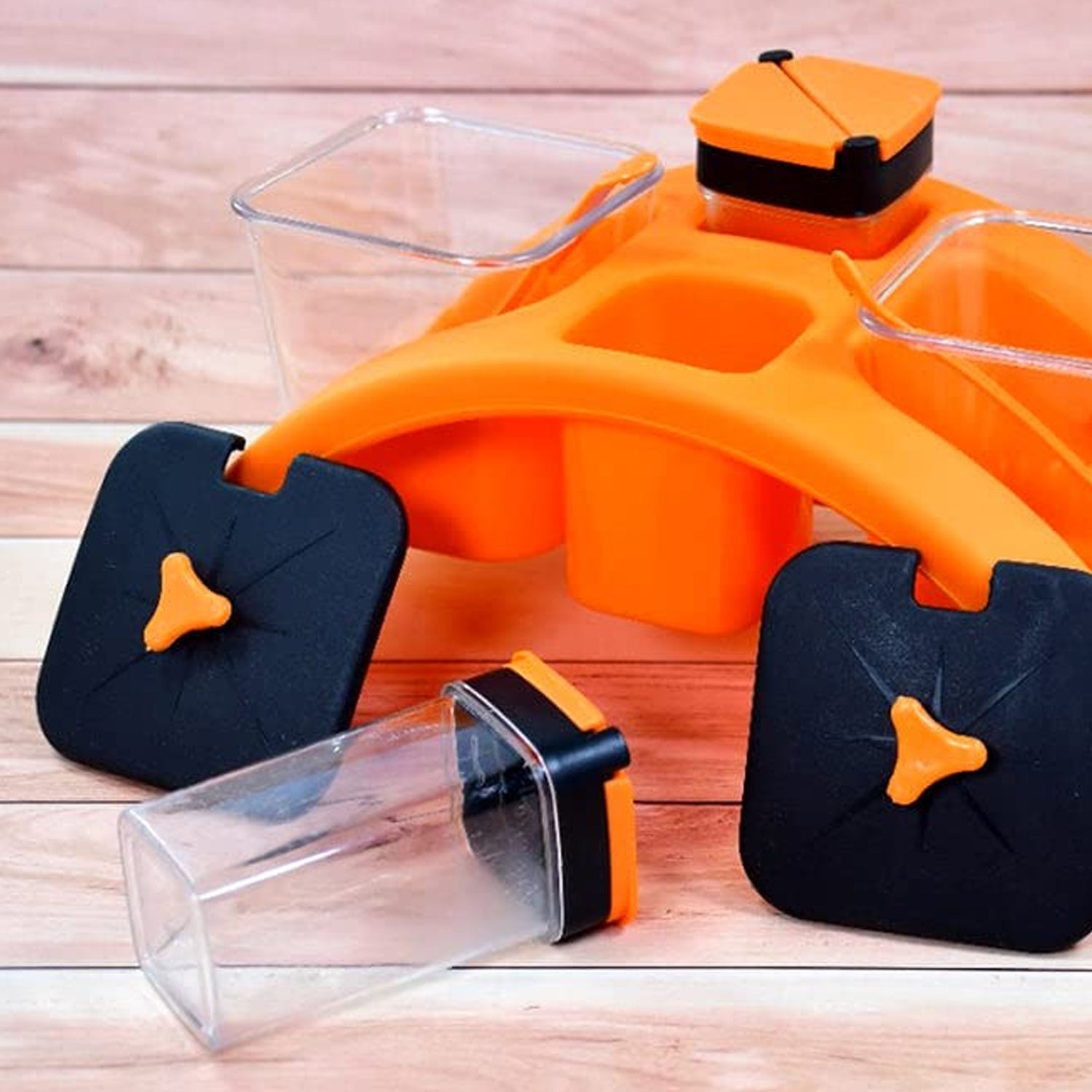 Multipurpose Pickle Jar Set (Multicolour, 4 pcs) - Springkart 