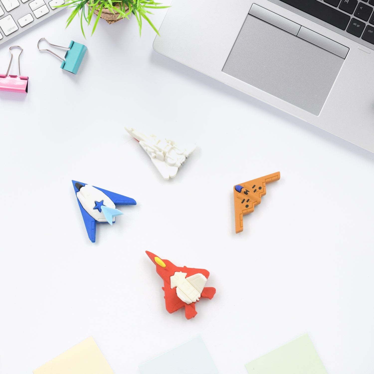 Fun Erasers for Kids: Gun & Plane Shapes (4-Pack, Gift Set) - Springkart 