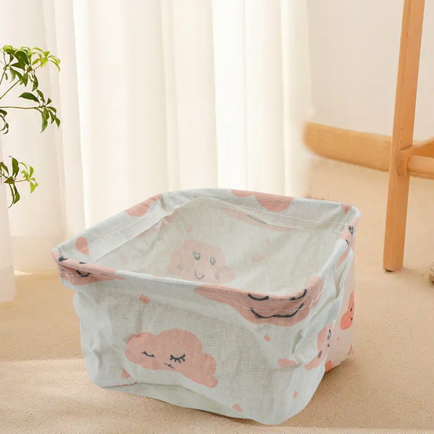 Small Foldable Storage Boxes Cubes Container Organizer Baskets Fabric Drawers Bedroom, Closet, Toys, Thick Cloth Shimmer, Home Decor Organizers Bag for Adult Makeup, Baby Toys liners, Books - Springkart 