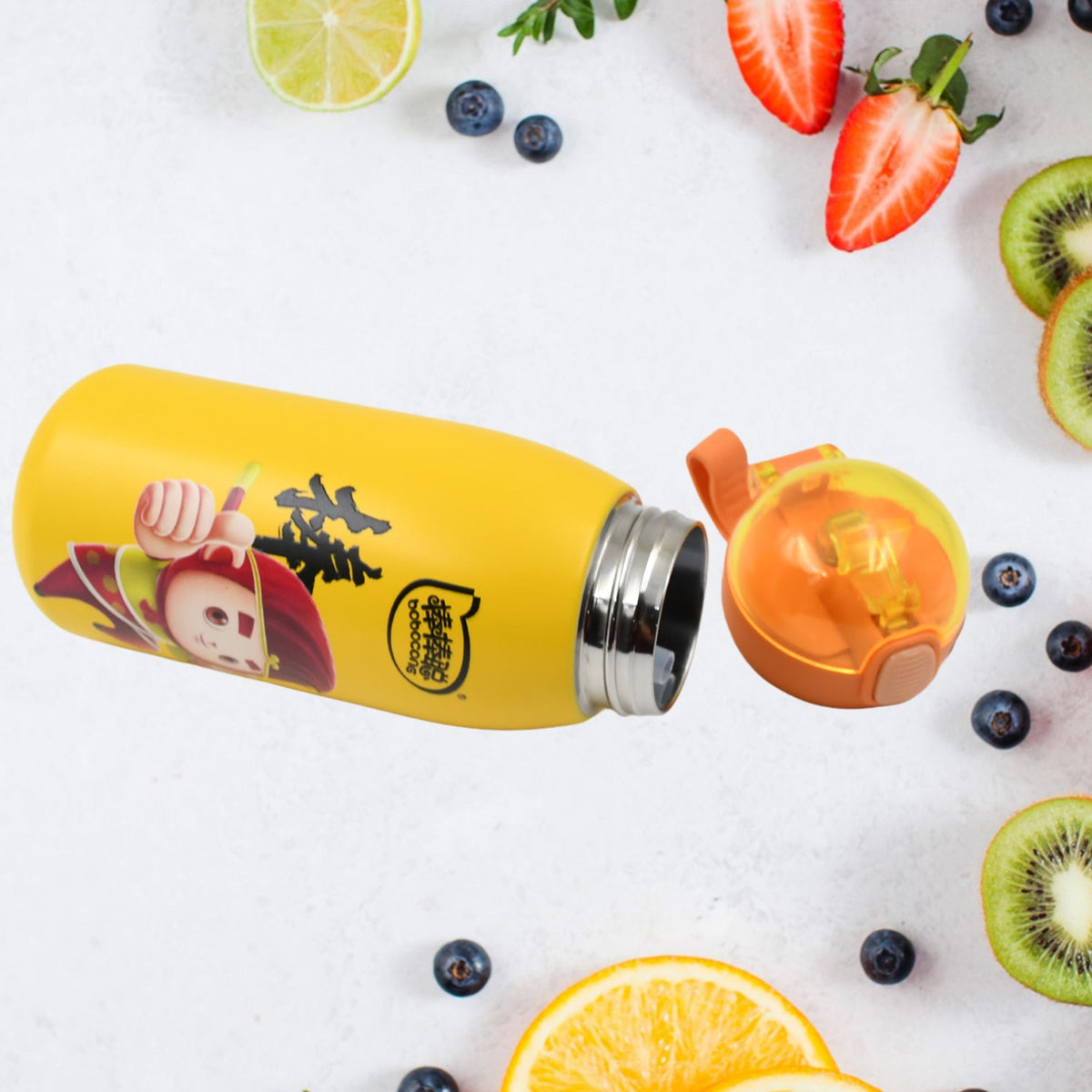 Double walled Stainless Steel Water Bottle & push button Open (400 ML) - Springkart 