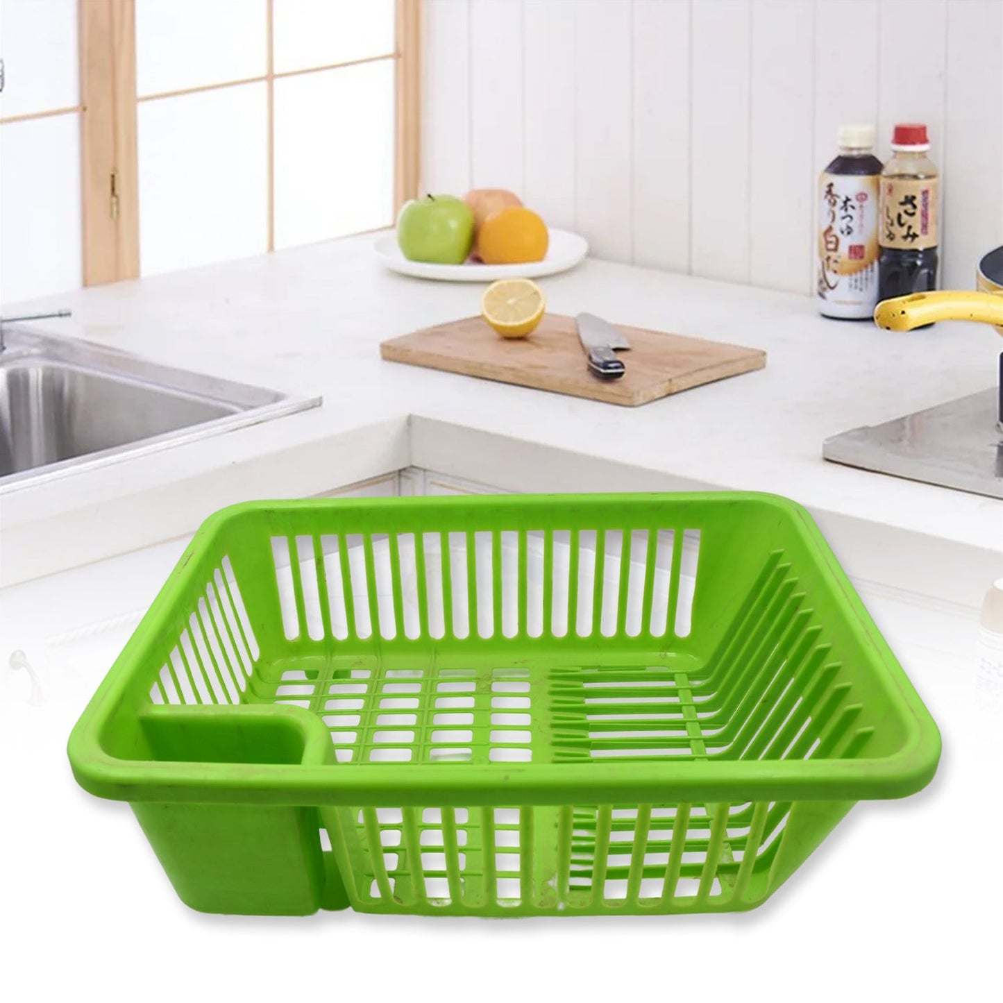 Multipurpose Plastic Kitchen Basket, Dish, Vegetables and Fruits Washing, Laundry cloath Multipupose Organizer Basket (43x30 Cm) - Springkart 