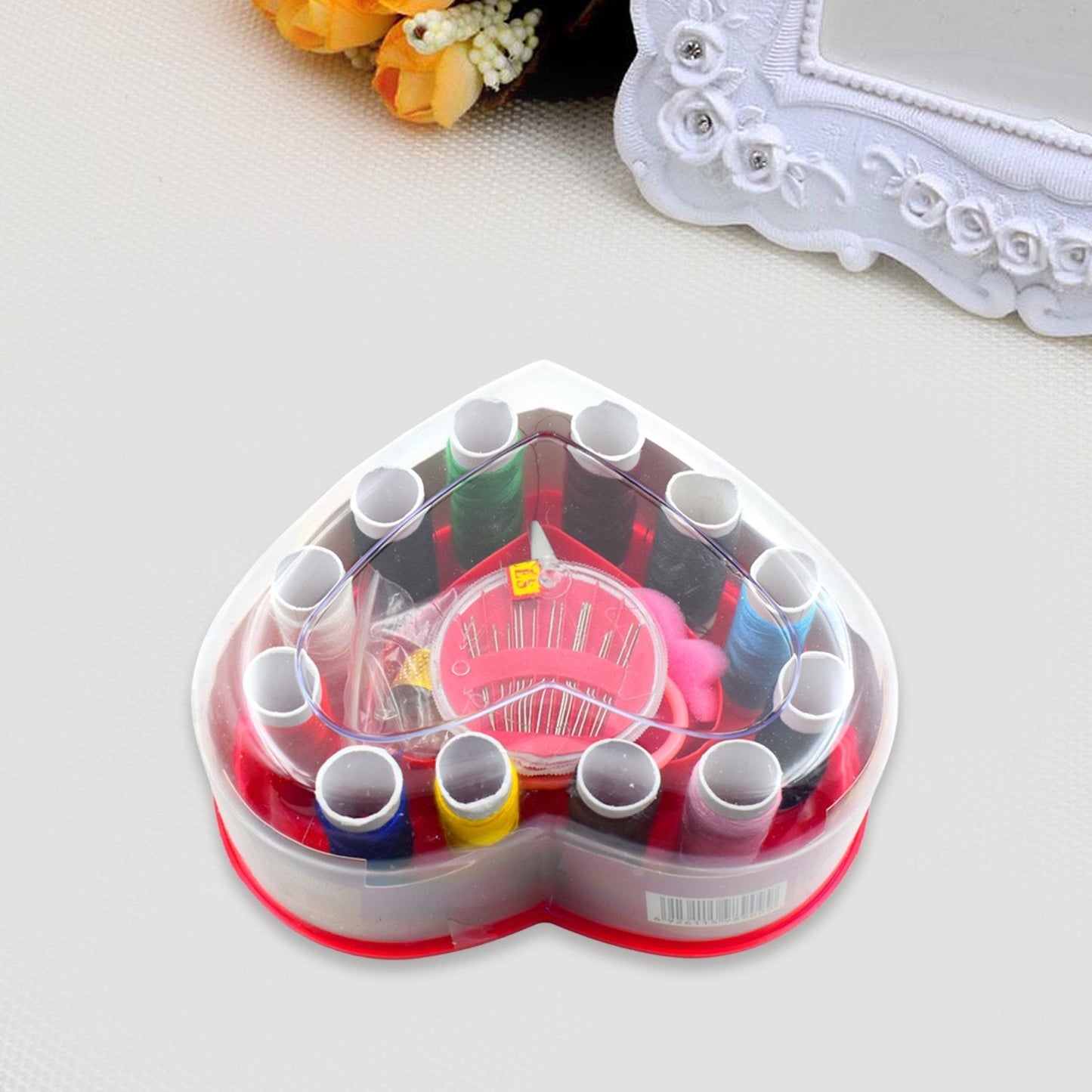 Heart-Shaped Sewing Box Multi-Functional Convenient Sewing Tools - Springkart 
