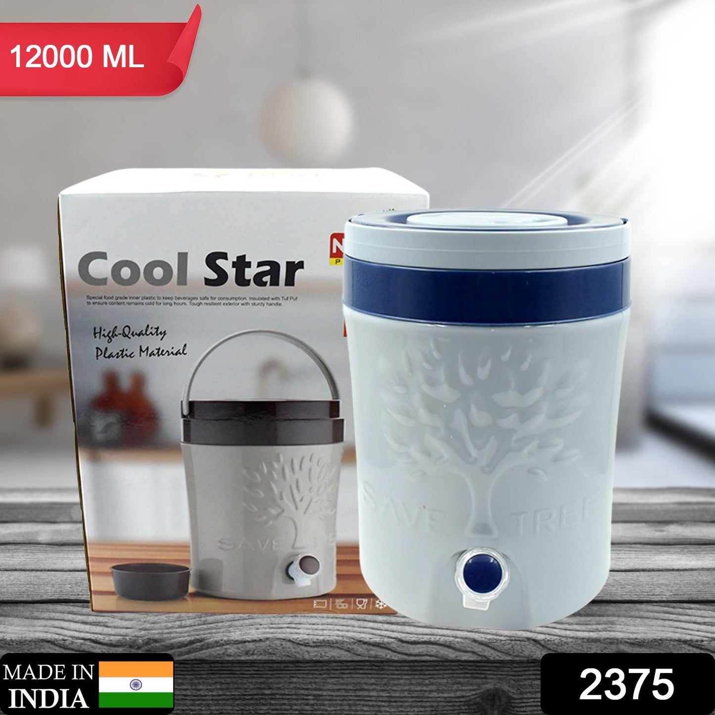 Insulated Water Jug with Tap (12000ml): Leakproof, Travel Cooler - Springkart 