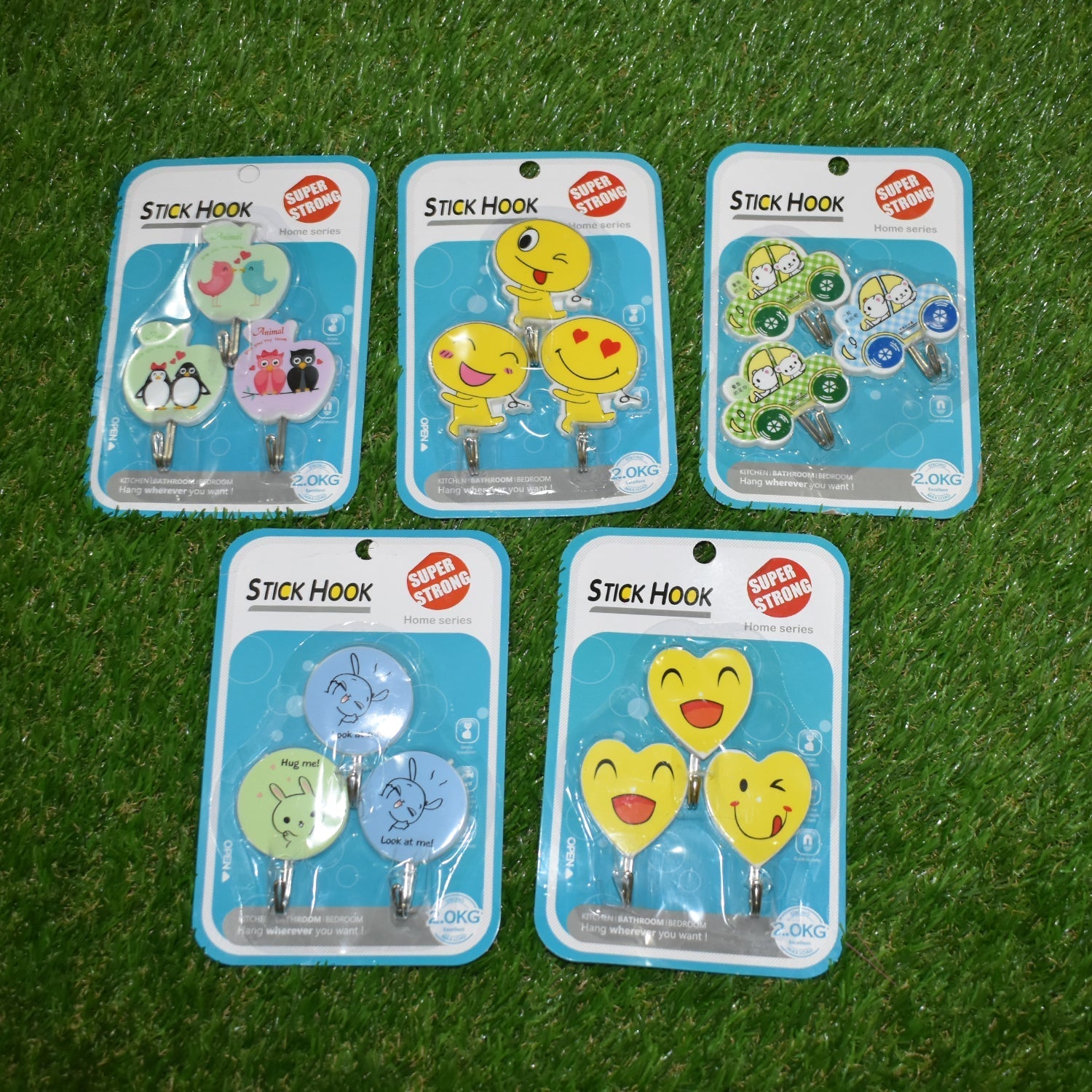 Plastic Self-Adhesive Kitchen 3Pc Hooks - Springkart 