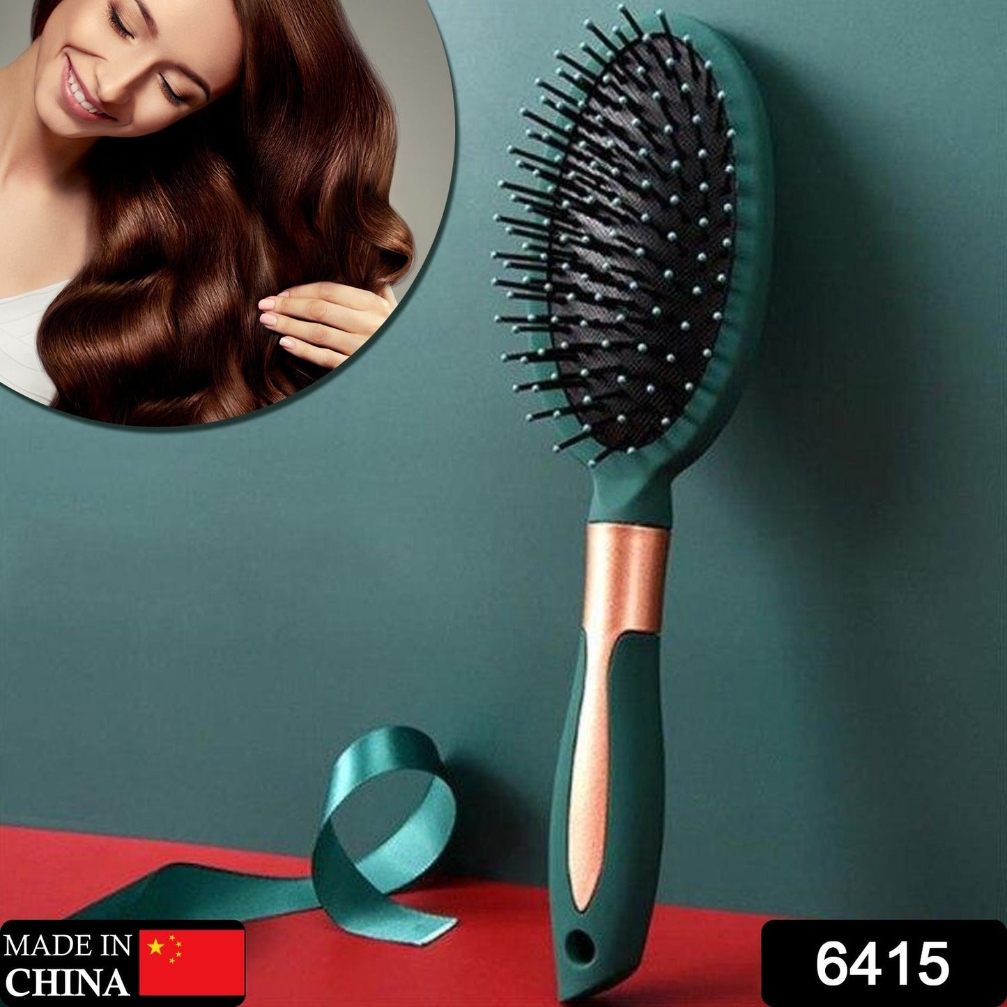 Massage Comb, Air Cushion Massage Hair Brush Ergonomic Matt Disappointment for Straight Curly Hair Cushion Curly Hair Comb for All Hair Types, Home Salon DIY Hairdressing Tool (1 Pc) - Springkart 