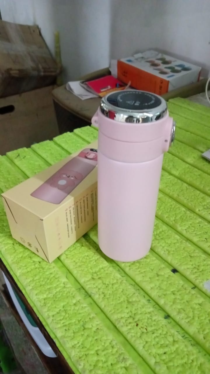 Smart Vacuum Insulated Water Bottle with LED Temperature Display (450 ML Approx) - Springkart 