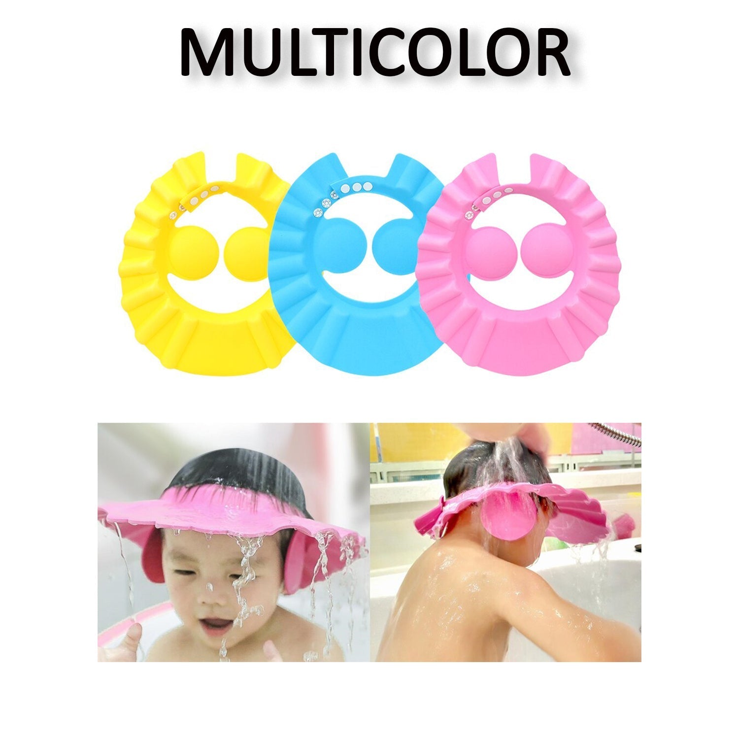Adjustable Safe Soft Bathing Baby Shower Cap - Springkart 