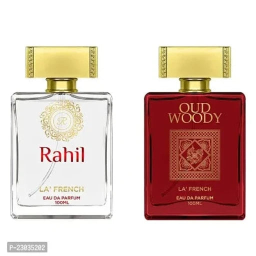 La French Rahil And Oud Woody Perfume for men 100ml Pack of 2