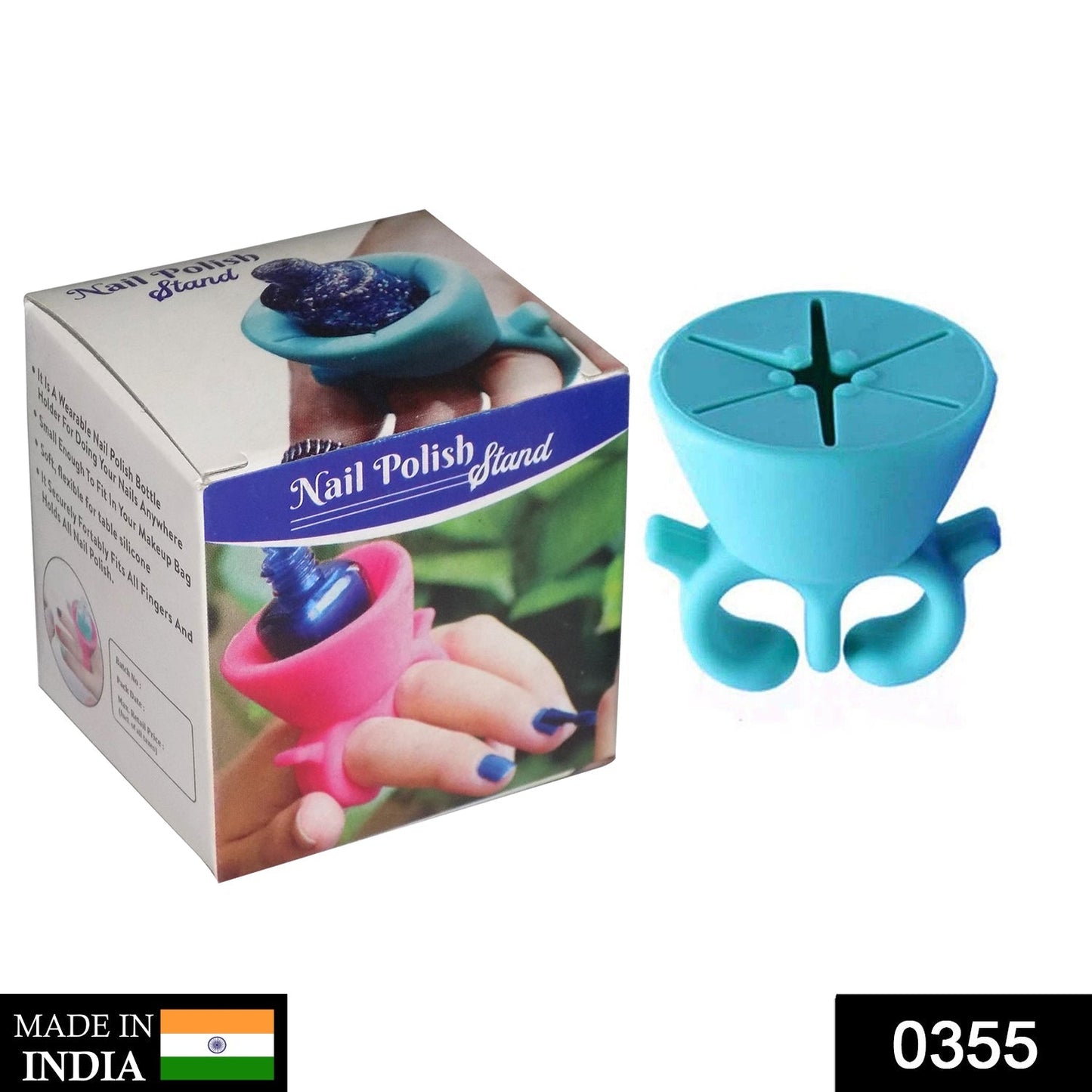 Nail Polish Holder Ring with Nail Polish Holder Stand, Fingernail Painting Tools, Manicure and Pedicure Accessories - Springkart 
