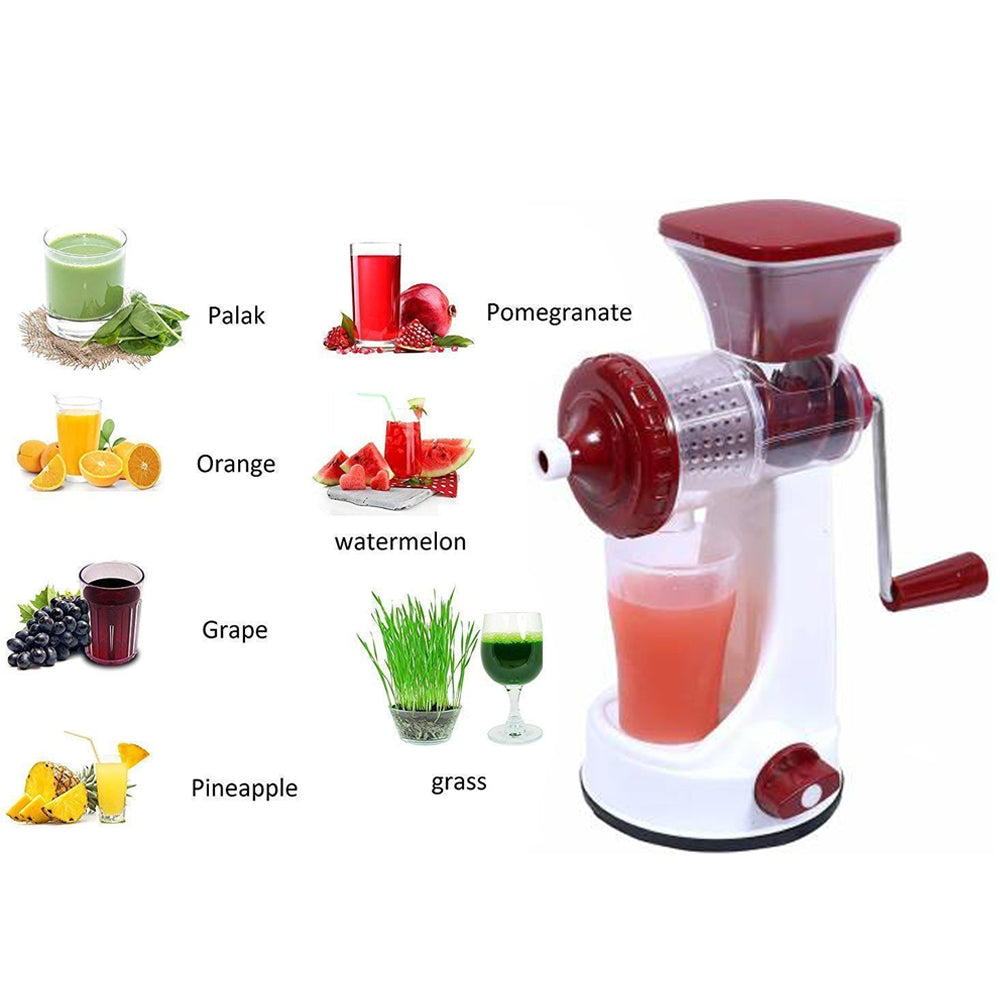 Manual Fruit Vegetable Juicer with Juice Cup and Waste Collector - Springkart 
