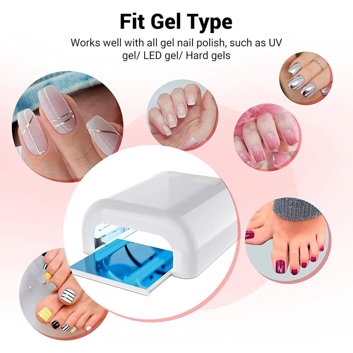 36W LED UV Lamp Nail Dryer Gel Nail Lamp Nail Polish Curing Lamp (1 Pc) - Springkart 