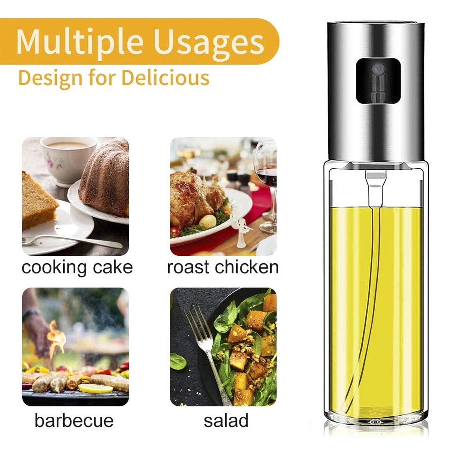 Oil Sprayer Dispenser Glass Bottle for Cooking & Multi-Use - Springkart 