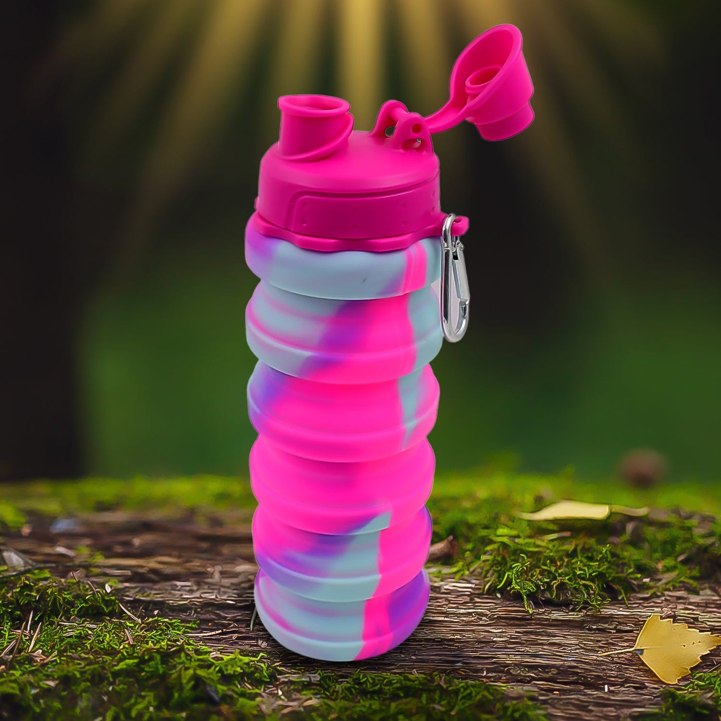 Silicone Foldable Water Bottle (1 Pc / 24 cm Foldable / 500 ML) - Springkart 