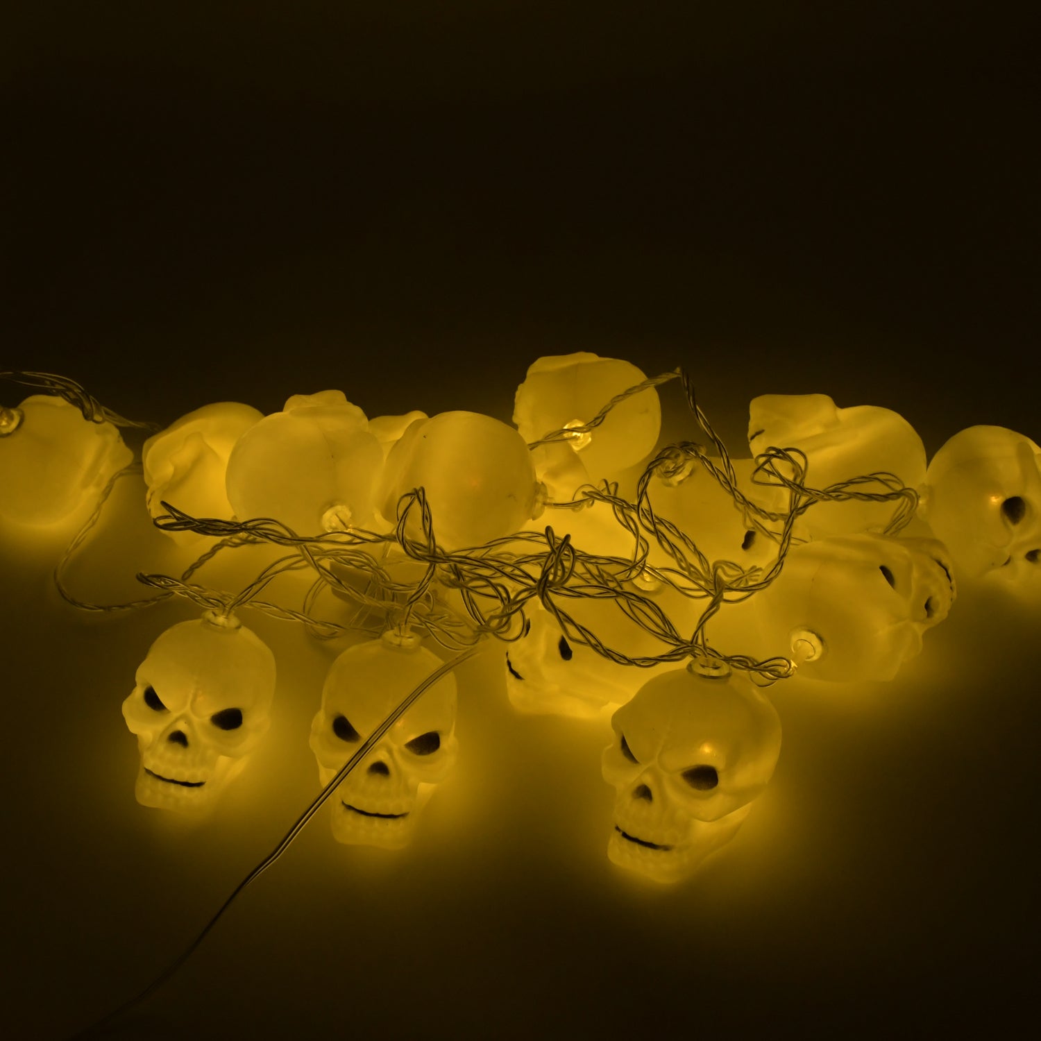 Halloween Decoration Outdoor Indoor Skeleton Head Skulls String Light Set Blow Mold, Decoration Lights Fairy Lights Led Garlands Halloween Decor Garland Decor Wreath Pumpkin - Springkart 