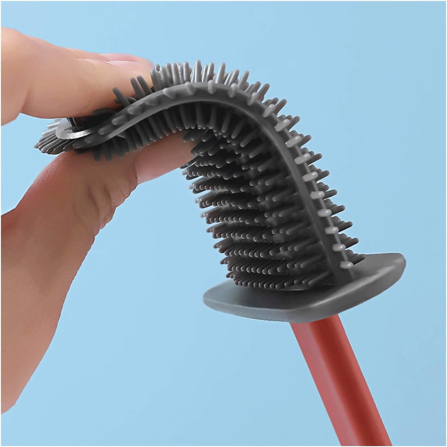 Silicone Toilet Brush with Holder (Without Box) - Springkart 