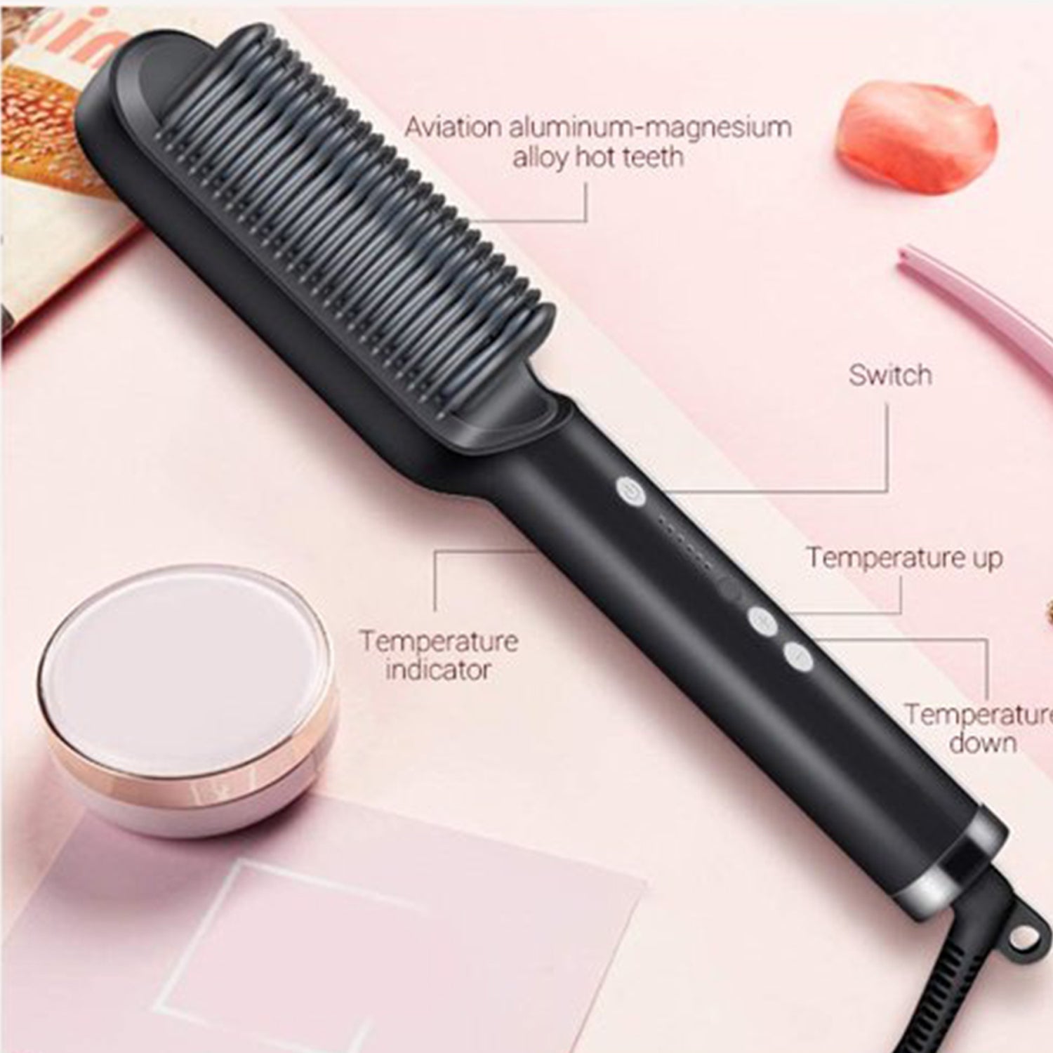 Hqt-909B Hair Straightener Used While Massaging Hair Scalps And Head. - Springkart 