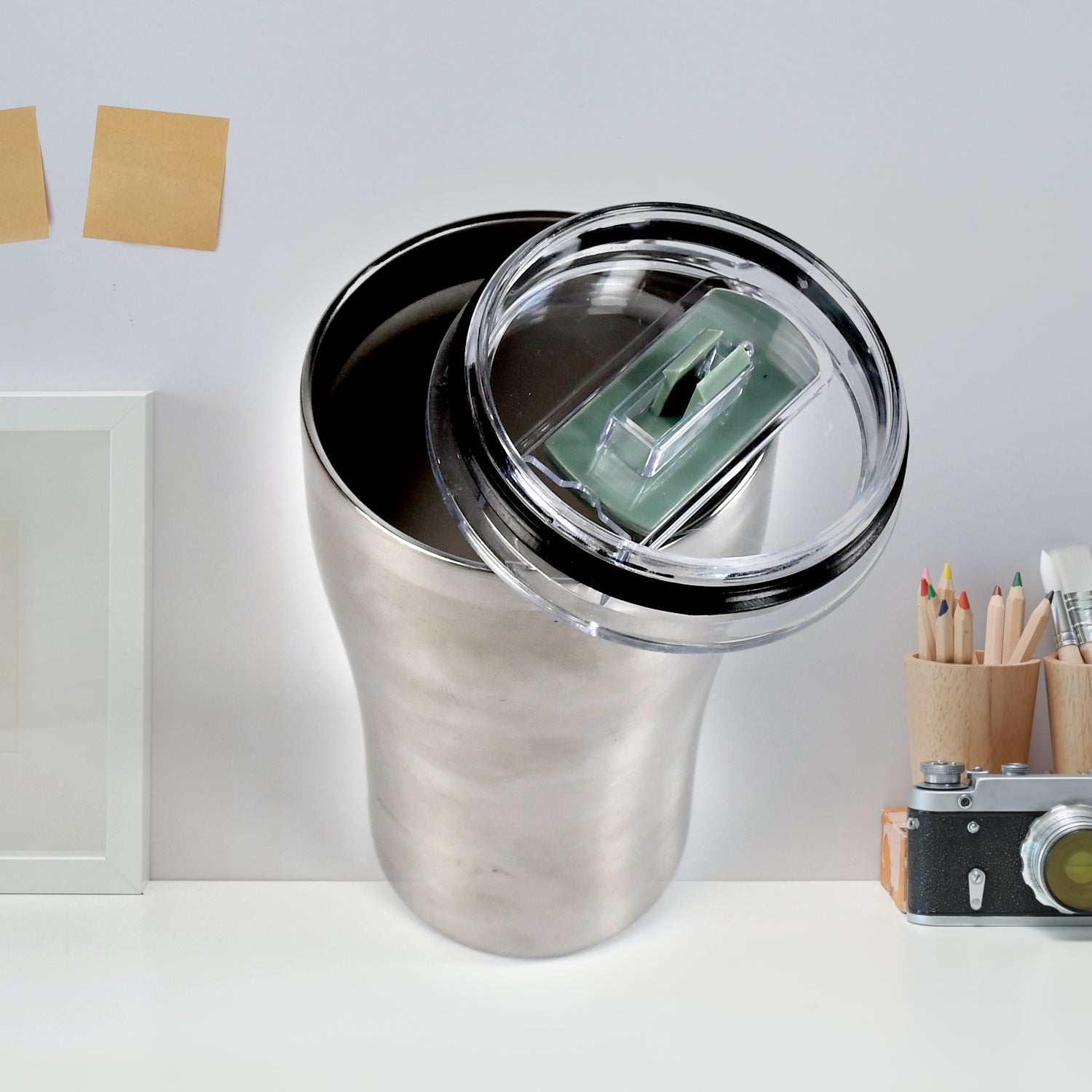 Stainless steel coffee mug