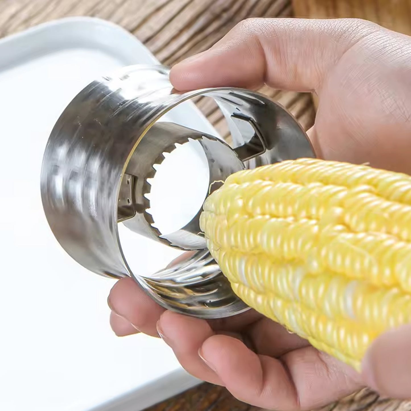 Corn Cutter Stainless Steel Stripping Kernels Remover (1 Pc) - Springkart 