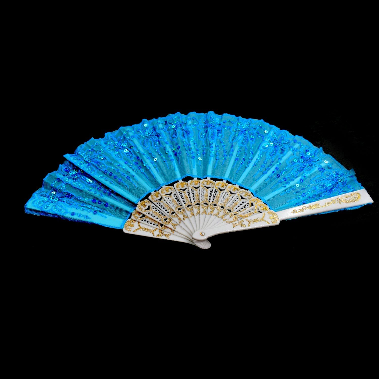 Hand Folding Fan, Chinese Vintage Style Handheld Fan with Fabric Sleeve - Springkart 