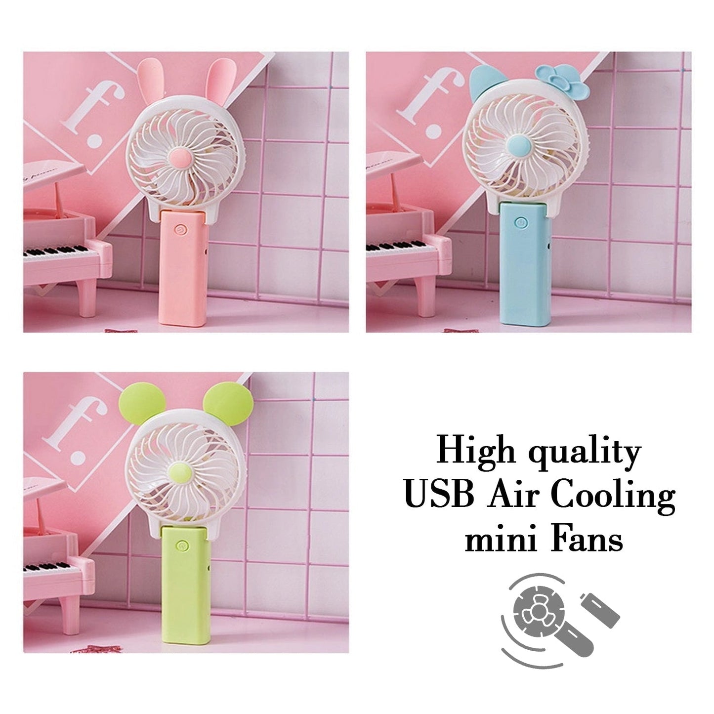 Mini Cartoon Style Fan used in all kinds of places including household and many more for producing fresh air purposes.(Battery Not Include) - Springkart 