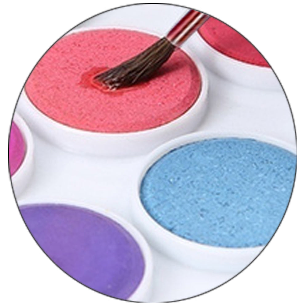 Painting Water Color Kit - 12 Shades and Paint Brush (13 Pcs) - Springkart 
