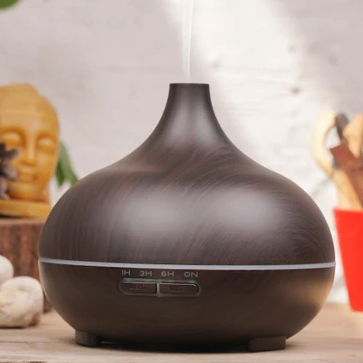 Aromatherapy Humidifier with 7 Colourful LED Light Change (500 ML Capacity / With Remote) - Springkart 