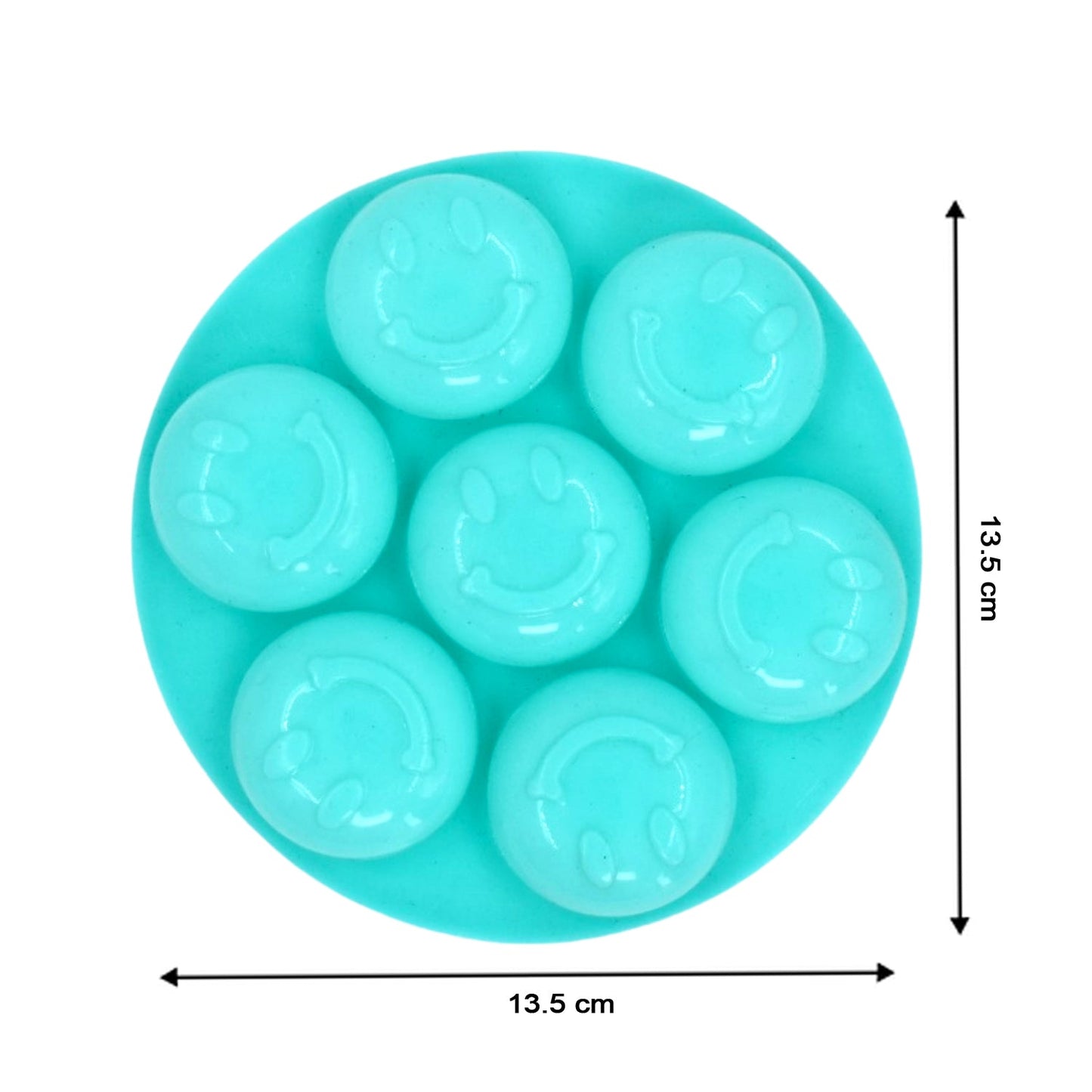 Smiley face mold tray for cakes and chocolates, flexible silicone