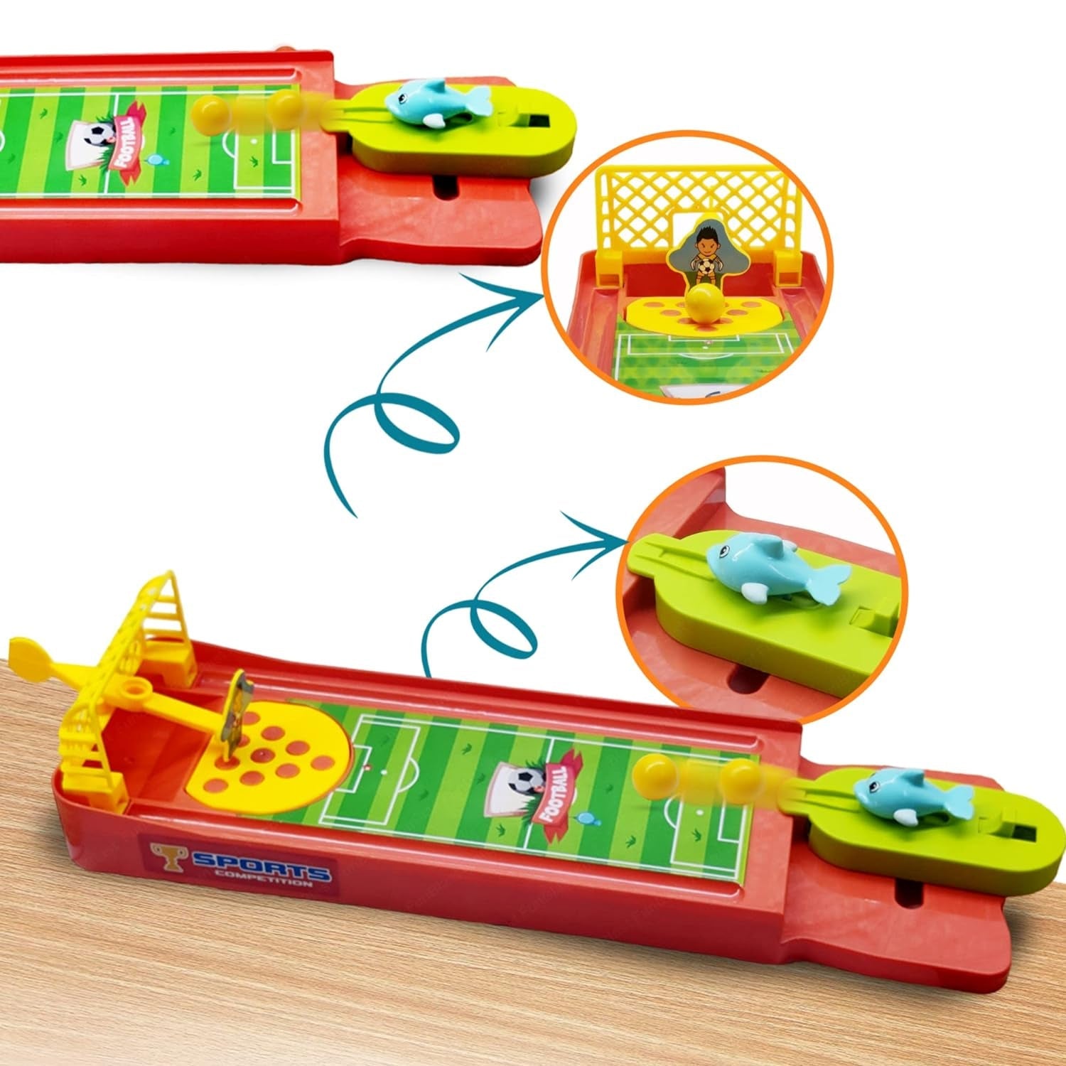 Mini Table Top Finger Football Game for Kids-Desktop Game for Kids & Adults, Fun Indoor Finger Bowling Game for Boys & Girls, Family Board Game - Springkart 