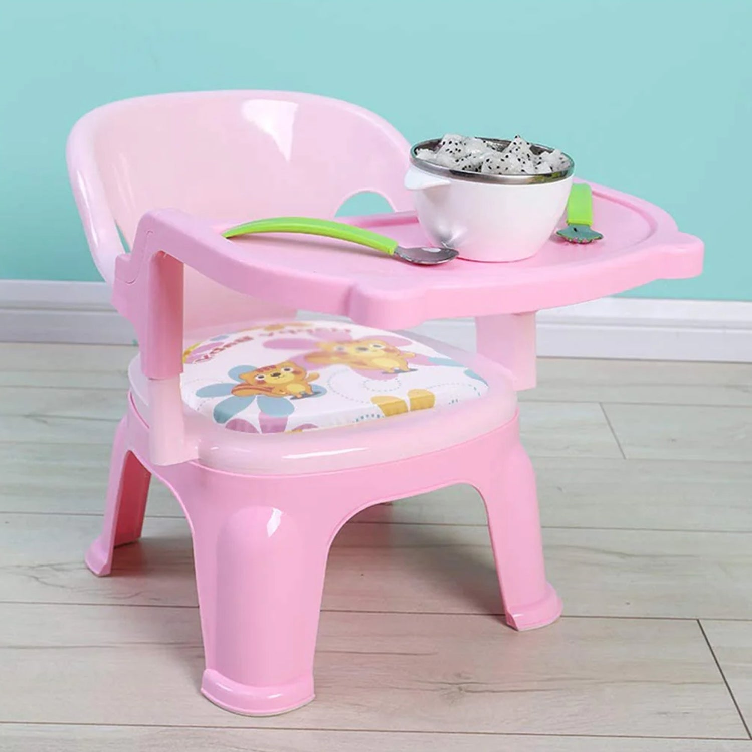Baby Chair, with Tray Strong and Durable Plastic Chair for Kids/Plastic School Study Chair/Feeding Chair for Kids, Portable High Chair for Kids - Springkart 