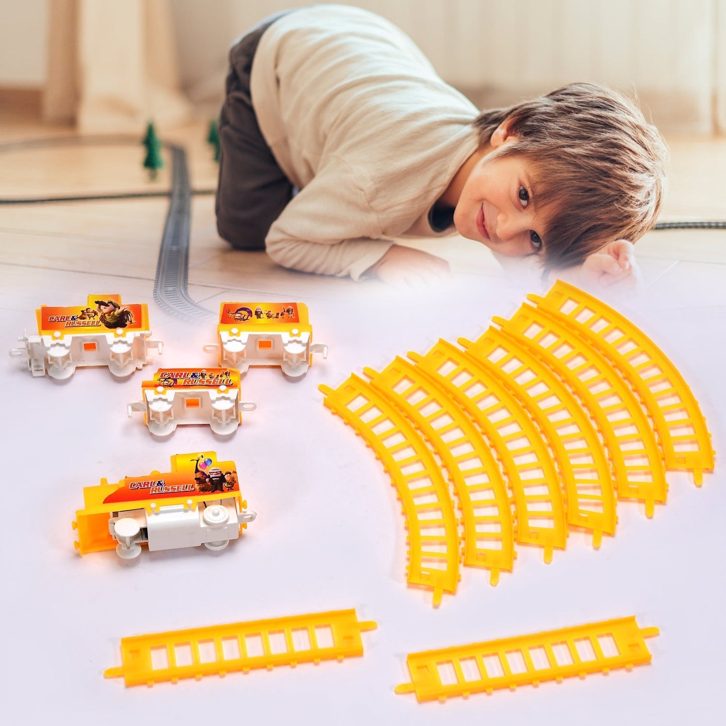 Kids High-Speed Battery Operated Train Set - Springkart 