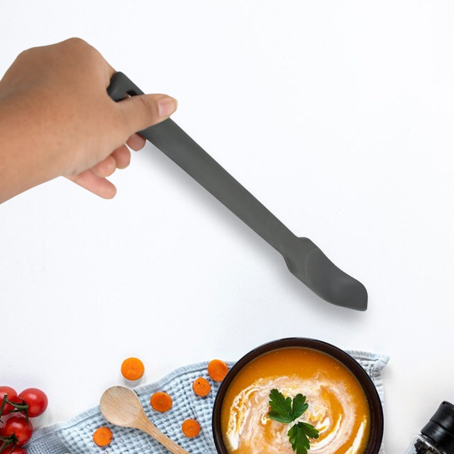 Long Handle Silicone Kitchen Spatula Non-stick Rubber Spatula