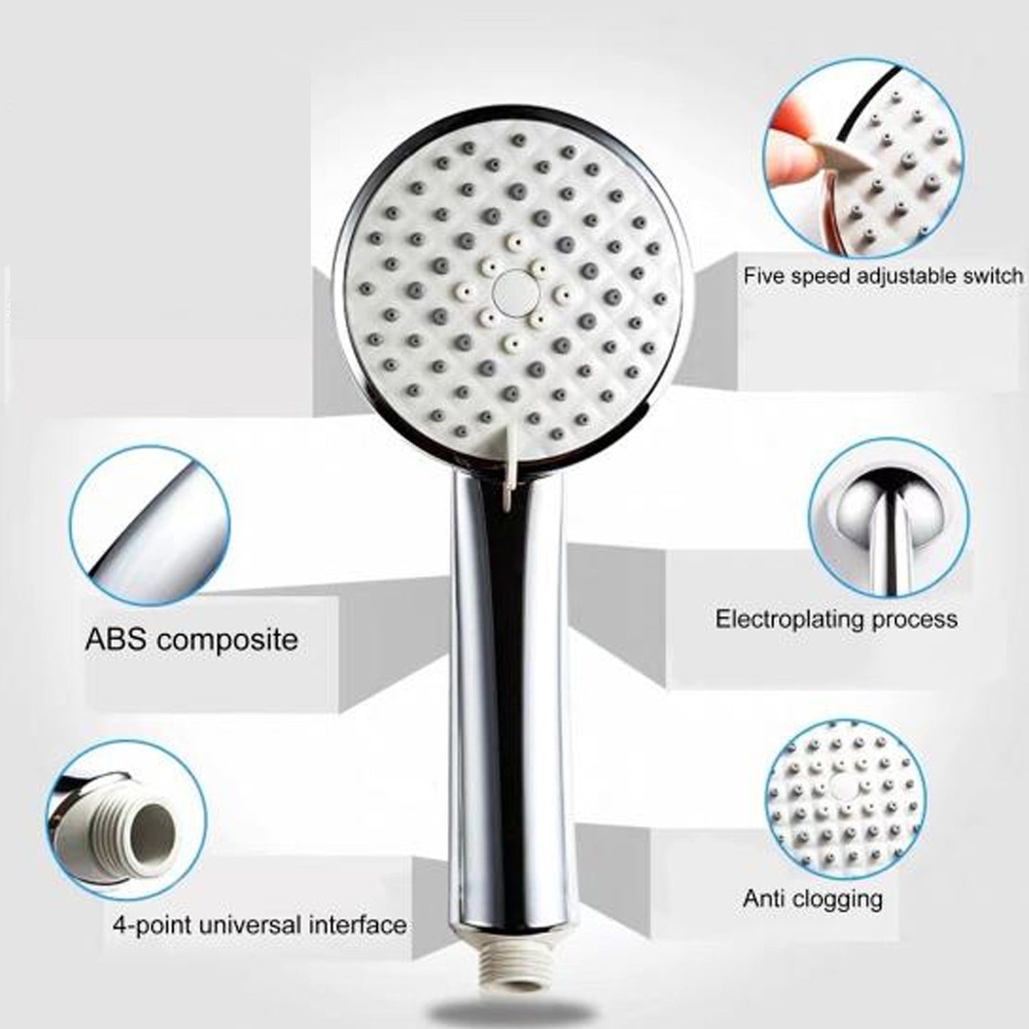 Shower Head Multi-Function Plastic High Pressure Shower Spray for Bathroom - Springkart 