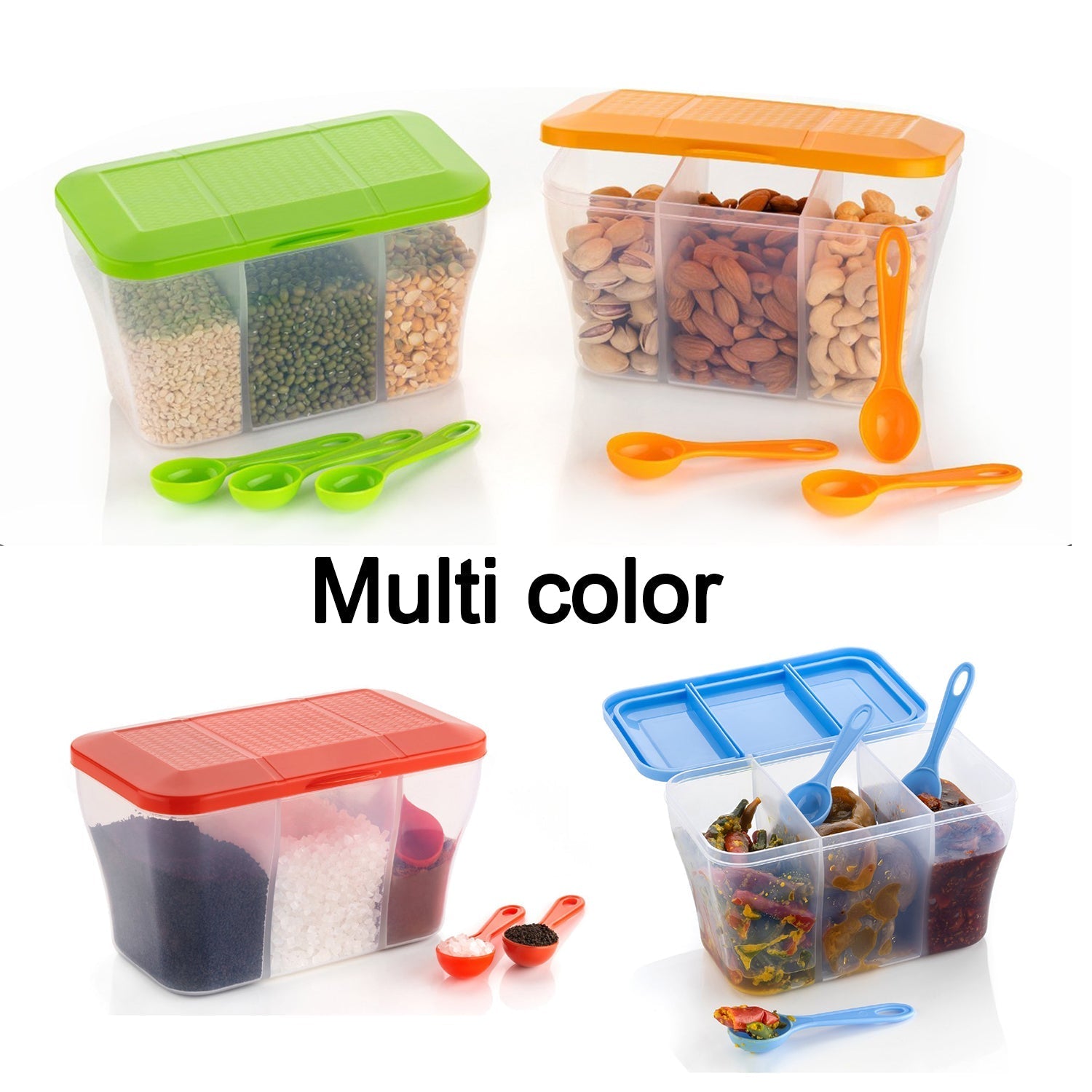 Plastic Square Storage Organiser Container (750ML Capacity) - Springkart 