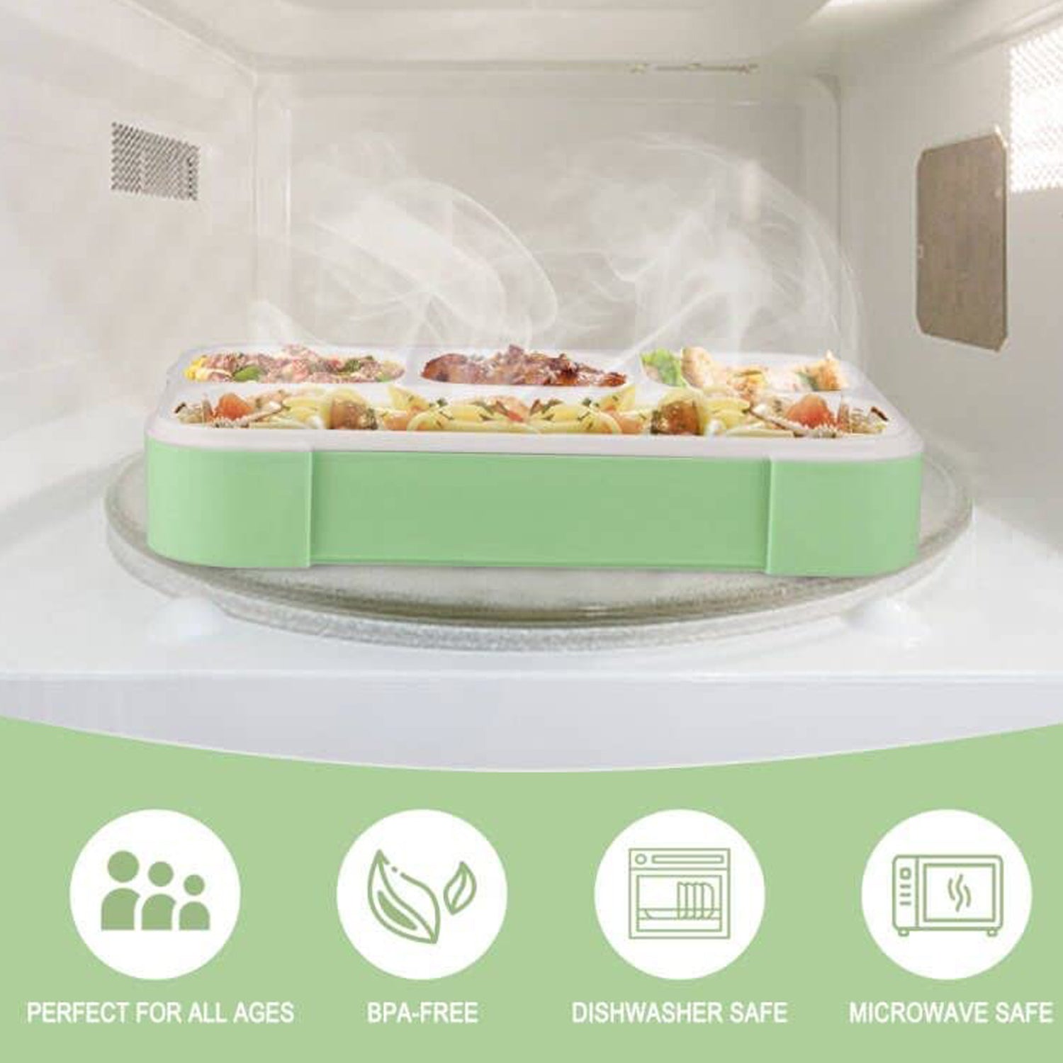 Lunch Box 4 Compartment With Leak Proof Lunch Box For School & Office Use - Springkart 