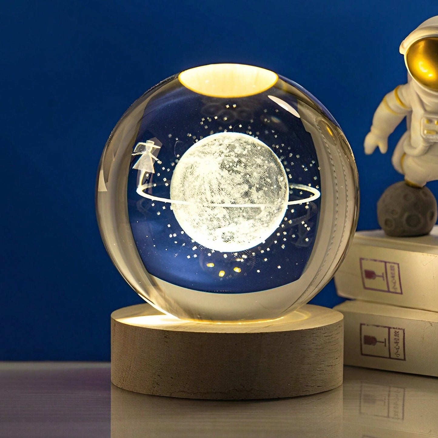 Astronaut Ball Night Light with Resin Base Decorative for Living Room Decor (1 Pc) - Springkart 