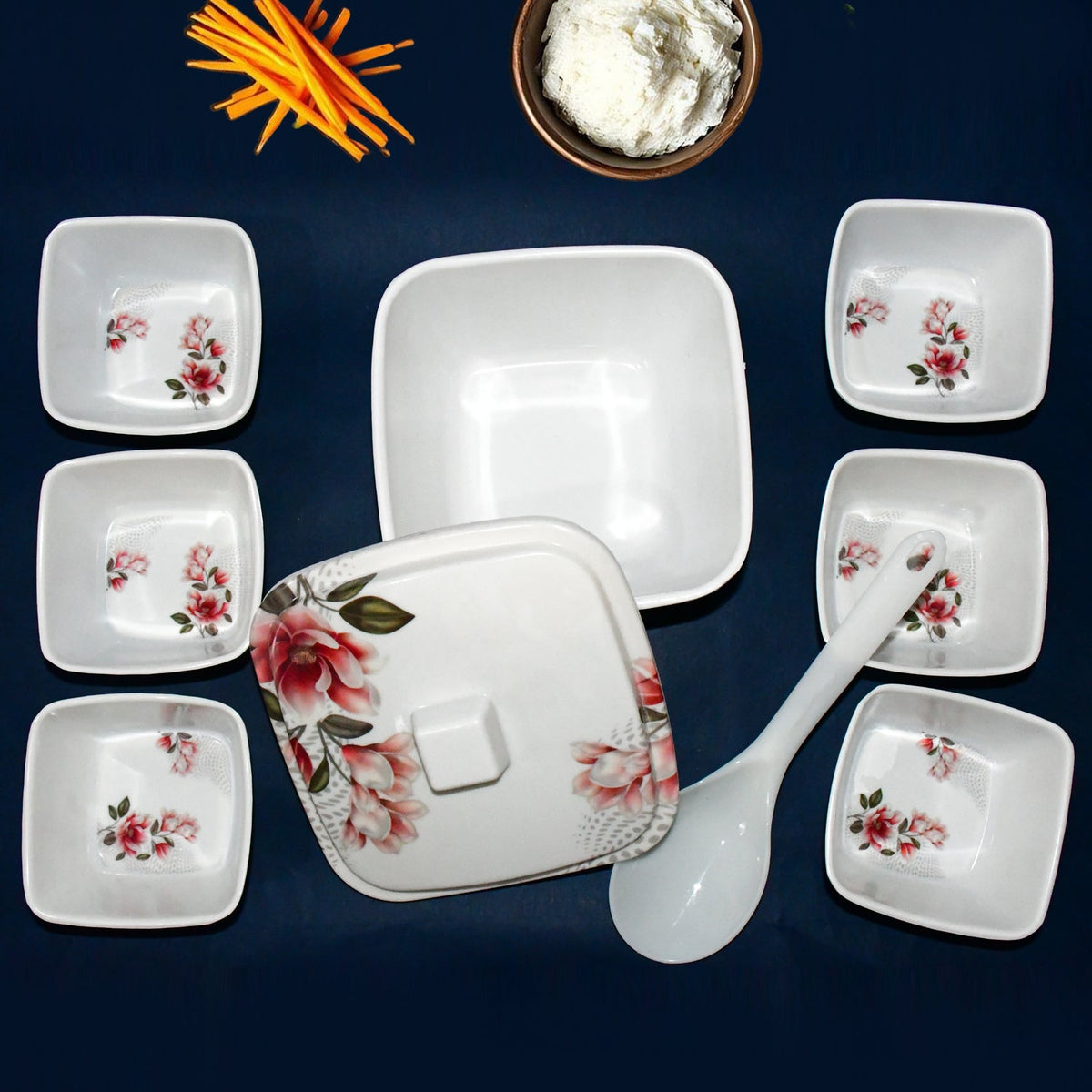 Hector High Quality Dinning Dinner / Pudding Set (9 Pcs set) - Springkart 